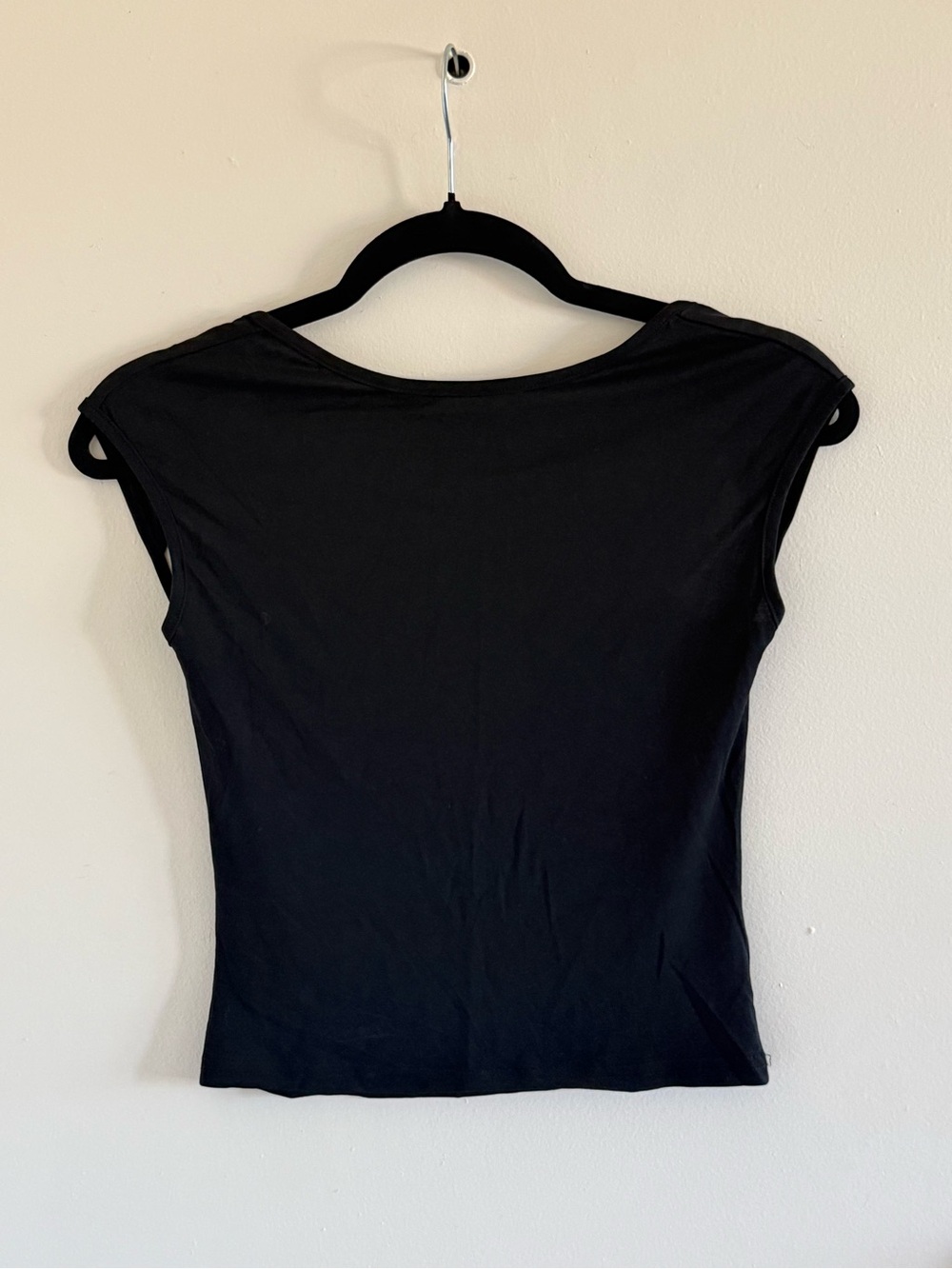 White Fox Boutique Open Back Black Top